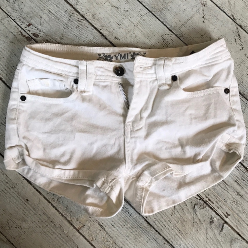 YMI White Jean Shorts